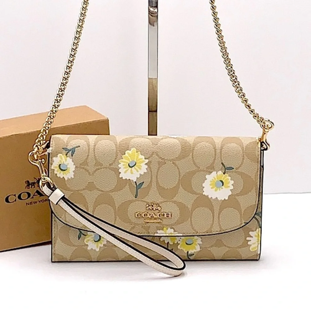 COACH Gemma Clutch Crossbody In Signature Canvas With Daisy Print